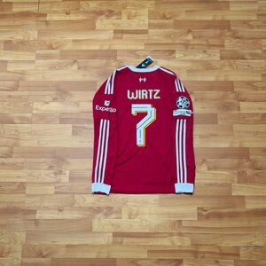 Wirtz #7 Liverpool Home Jersey 25/26 Fan Version Long Sleeve Size Medium